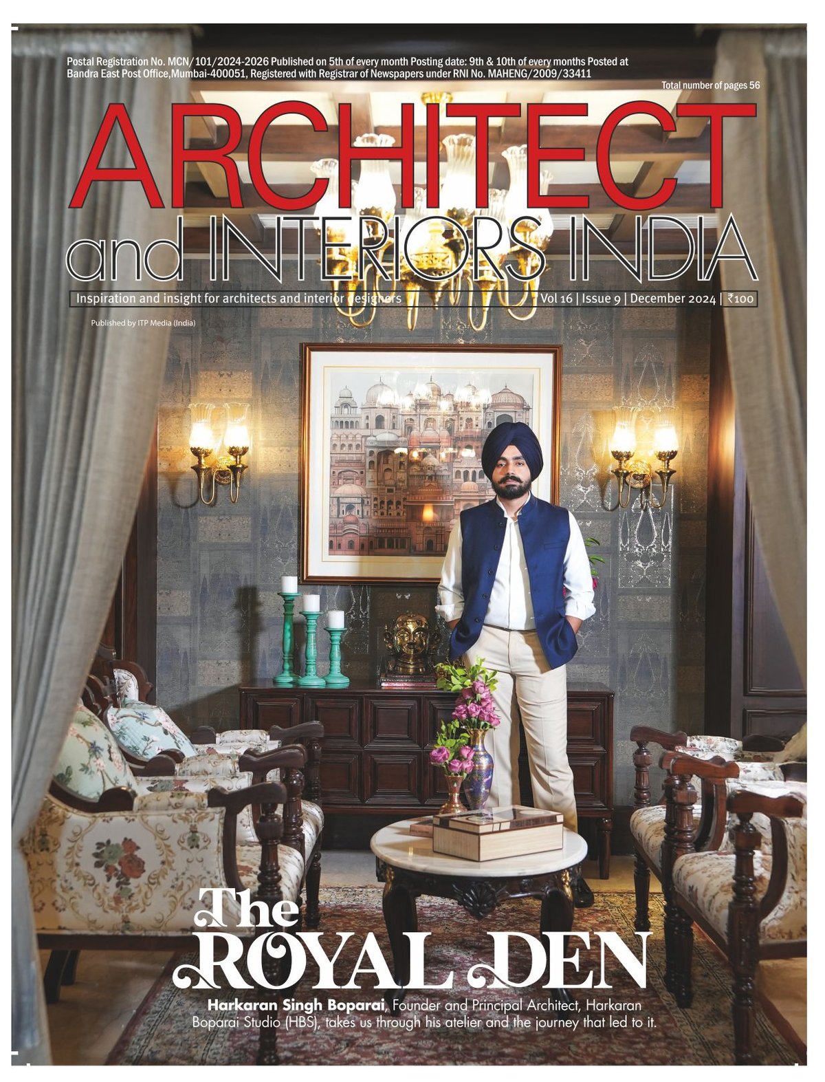 Architects and Interior India — Harkaran Boparai brings royalty to Delhi with his new 3-storey atelier