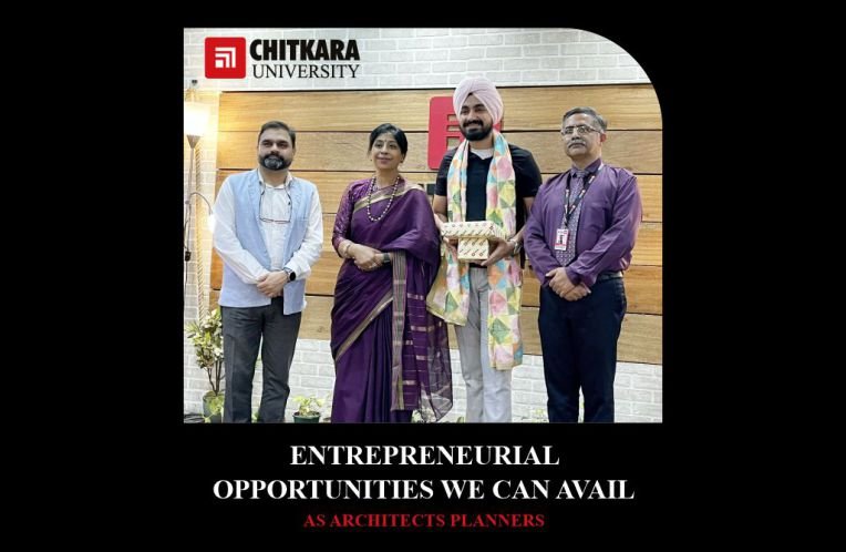 Chitkara University — Harkaran Boparai addressing young minds in April, 2023.