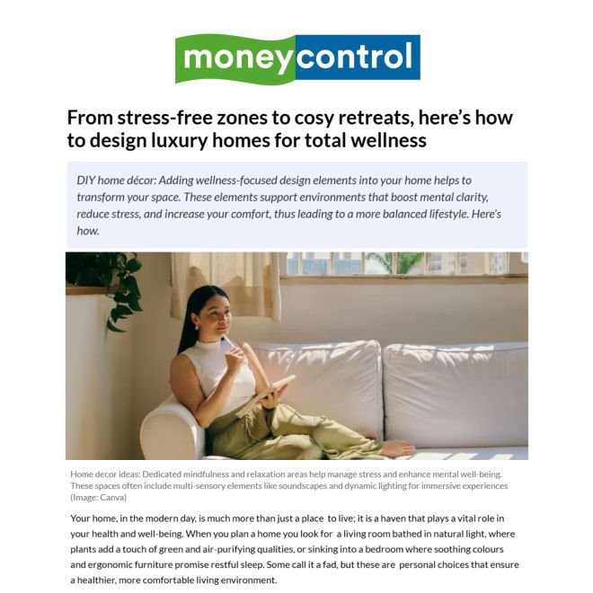 Money Control  — Harkaran Boparai talks about wellness-focused design elements